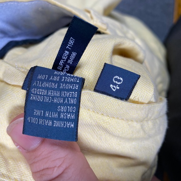 Polo Ralph Lauren Shorts Mens 40 Yellow Chino Classiccore Preppy Vintage - Picture 9 of 10